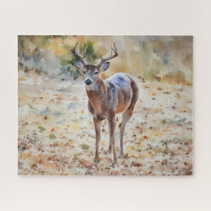 Big Buck Wild Deer Animal Art Puzzle