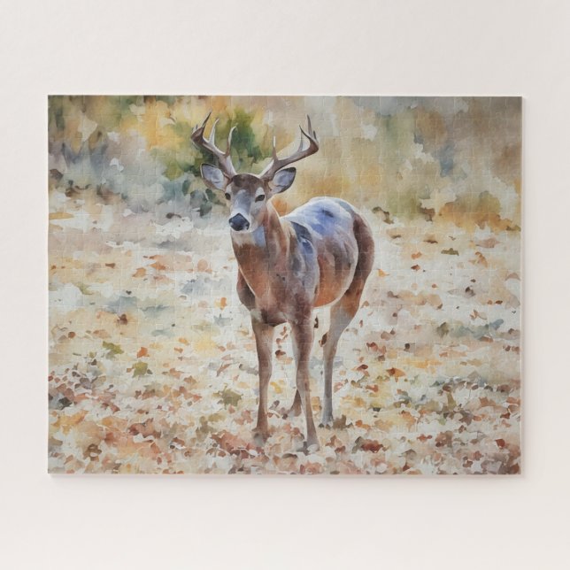 Big Buck Wild Deer Animal Art Puzzle (Horizontal)