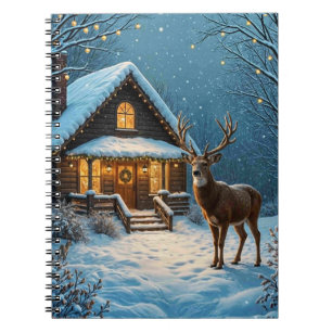  Big Buck's Snowy Christmas Visit Notebook