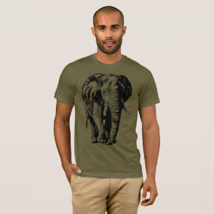 Big Bull Elephant   African Wildlife T-Shirt