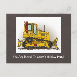 Big Bulldozer Dozer Invitation