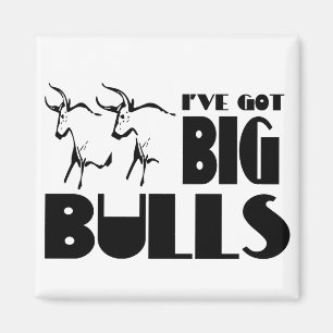 Big Bulls - Funny Farmer Magnet