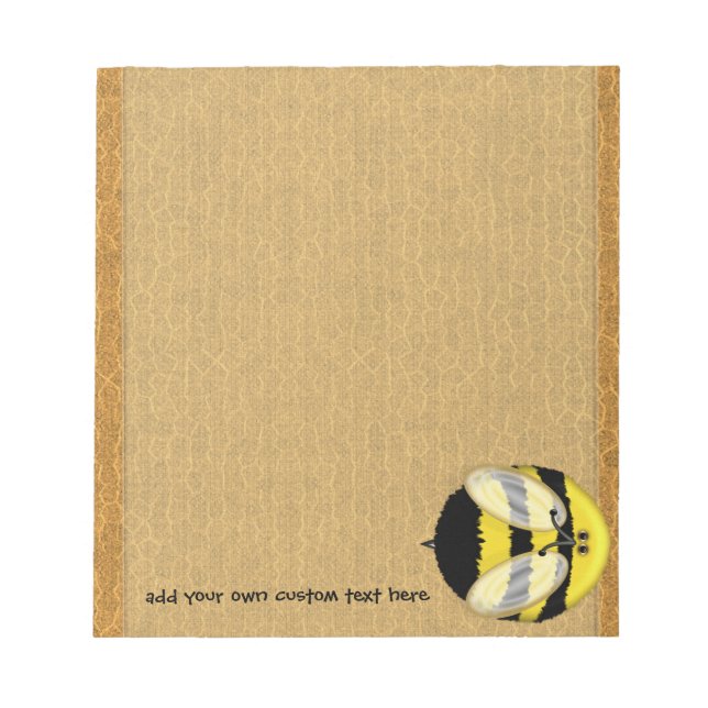 Big Bumble Bee Small Custom Notepad (Front)