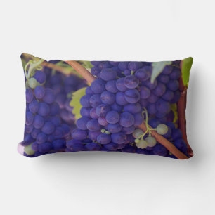 Big Bunch of Juicy Purple Grapes Lumbar Pillow