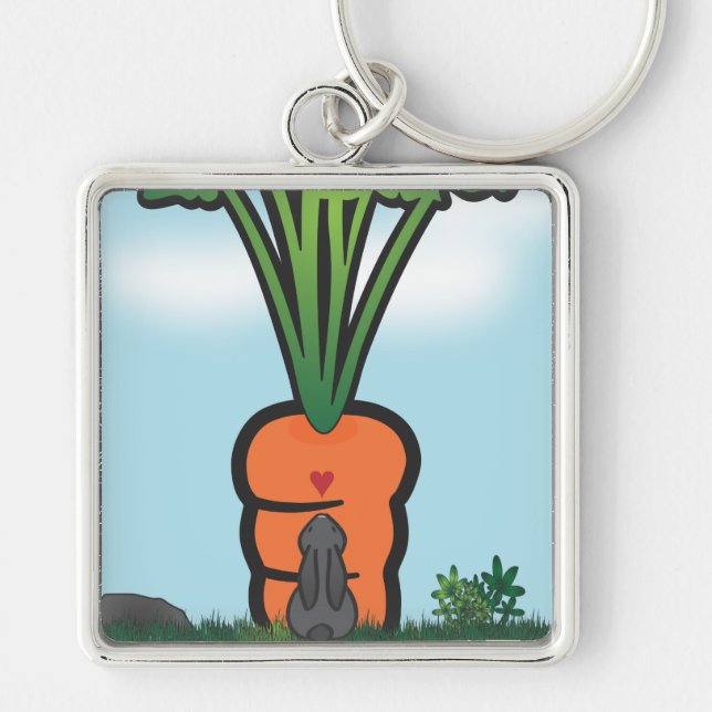 Big Bunneh Carrot Keychain (Front)