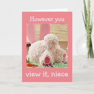 BIG BUNNY BUTT / BIG EASTER WISH NIECE CARD