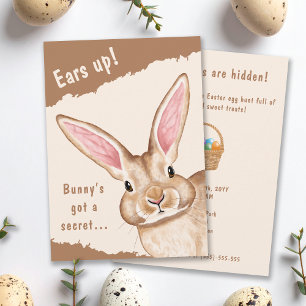 Big Bunny Ears Cute Kids' Easter Egg Hunt Invitation