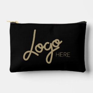 Big Business Logo Simple Elegant Modern Black Accessory Pouch