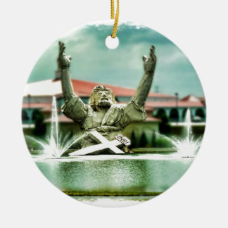 Big Butter Jesus  Touchdown Jesus Ceramic Ornament