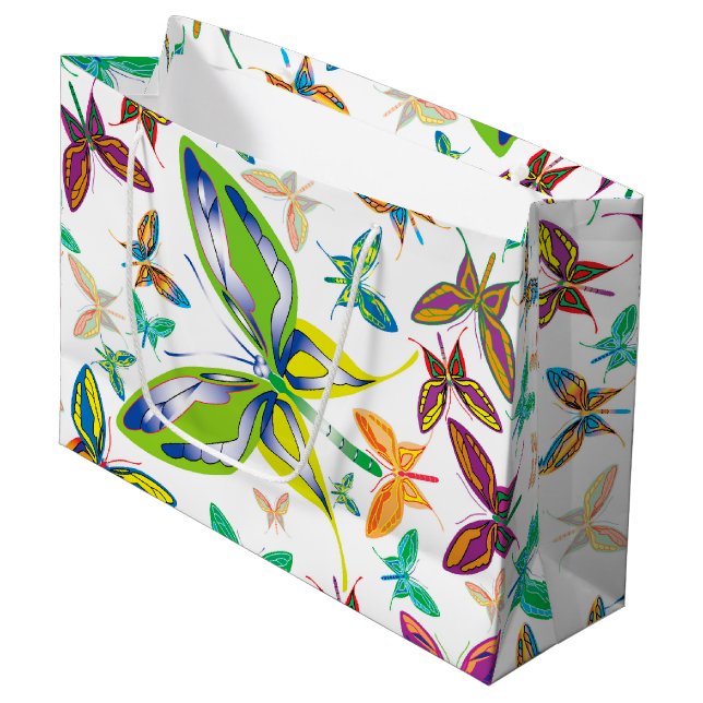 Big Butterfly Dreams Large Gift Bag (Front Angled)