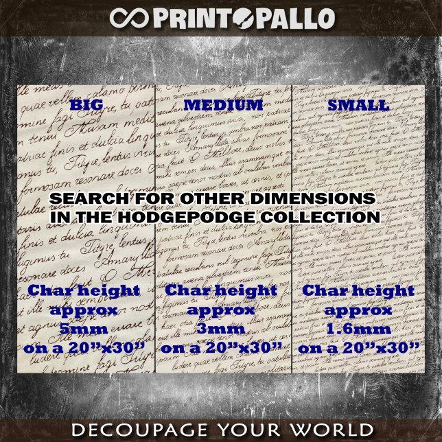 BIG - Calligraphic hand writing background Tissue Paper (Creator Uploaded)