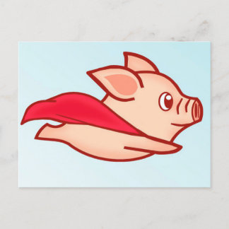 Big Can Fly Supper Man | Cute Gift Holiday Postcard