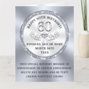 BIG, carte personnalisée 60e anniversaire pour mar