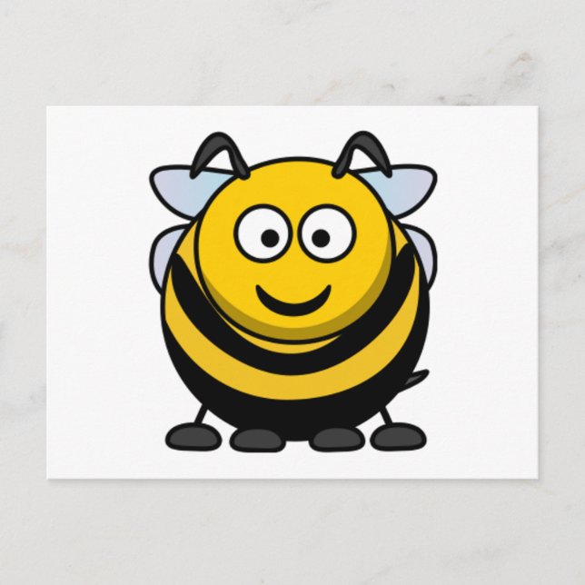 Big Cartoon Bumble Bee Postcard (Front)