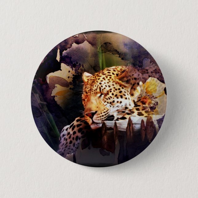 Big Cat 2 Inch Round Button (Front)