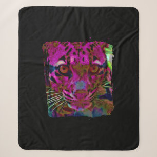 Big Cat Art Sherpa Blanket