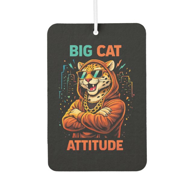 Big Cat Attitude Air Freshener (Front)