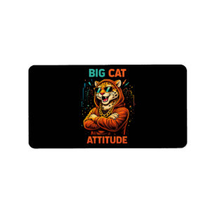 Big Cat Attitude Label