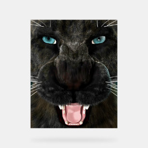Big Cat Black Panther Acrylic Sign