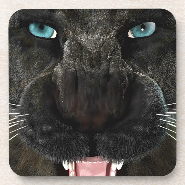 Big Cat Black Panther Coaster (Front)