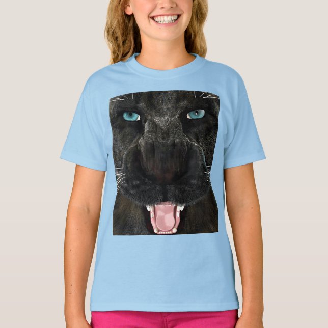 Big Cat Black Panther T-Shirt (Front)