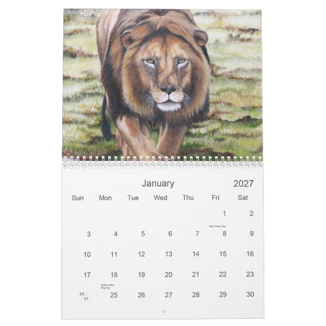 Big Cat Calendar (Jan 2027)
