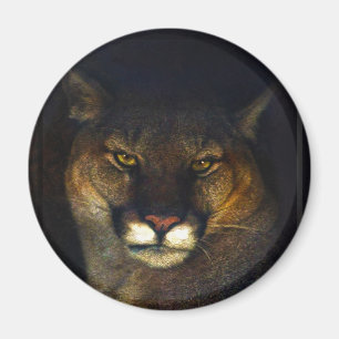 Big Cat Cougar Mountain Lion Art Design Magnet