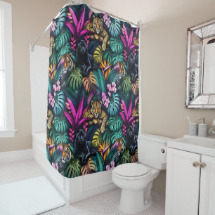 Big Cat Dreams Seamless Surface Shower Curtain