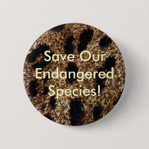 BIG CAT Endangered Species Series 2 Inch Round Button