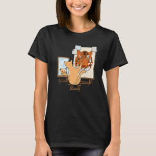 Big Cat History Fine Arts Cat for a Artist Cat Mom T-Shirt