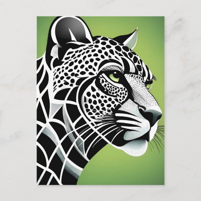 Big Cat Leopard Jaguar Postcard (Front)