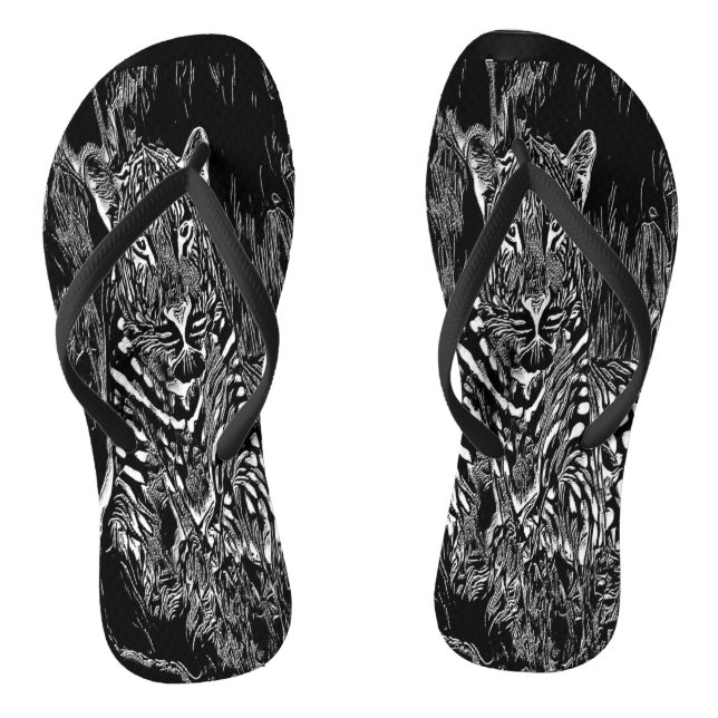 Big Cat Models: Leopard Laze 01-02 Flip Flops (Footbed)