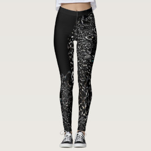 Big Cat Models: Magnified Snow Leopard & Cub 01-03 Leggings