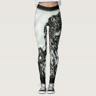 Big Cat Models: Magnified Snow Leopard & Cub 01-04 Leggings