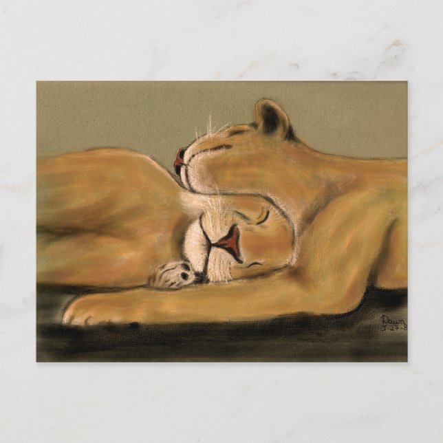 big cat nap postcard (Front)