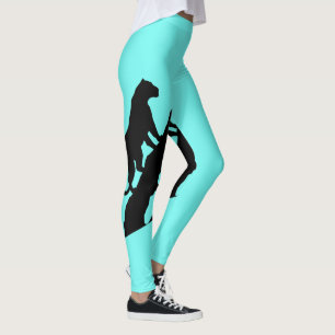 Big Cat Panther Cougar On A Limb Any Colour Leggin Leggings
