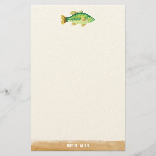 Big Catch Illustrated Fish Stationery (Front)