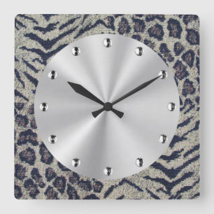 Big Cats Square Wall Clock