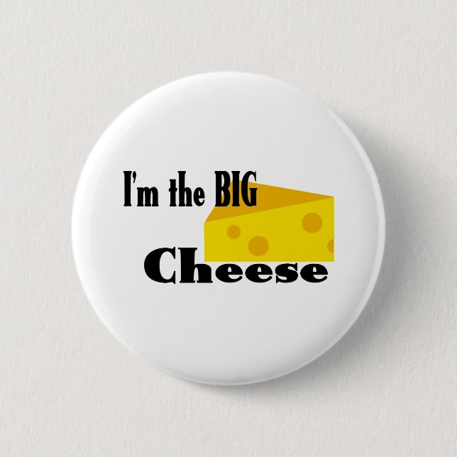 Big Cheese 2 Inch Round Button (Front)