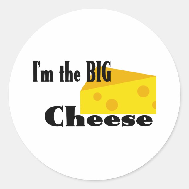 Big Cheese Classic Round Sticker (Front)
