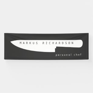 Big Chef Knife Logo 2 for Personal Chef, Catering Banner