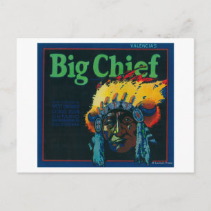 Big Chief Orange LabelOntario, CA Postcard