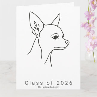 Big Chihuahua Portrait Graduation Card Class of 20