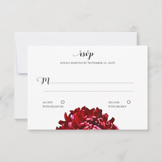 Big Chrysanthemum Response Card (Front)