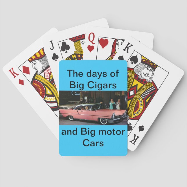 Big Cigars and Motor Cars Playing Cards (Back)