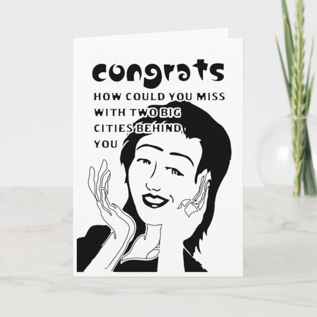 Big cities congratulations card (Front)
