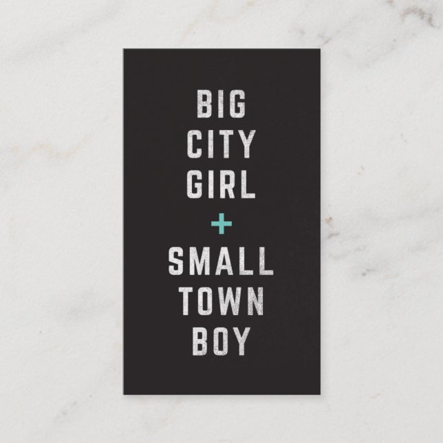 Big City Girl + Small Town Boy Jack & Jill Ticket (Devant)
