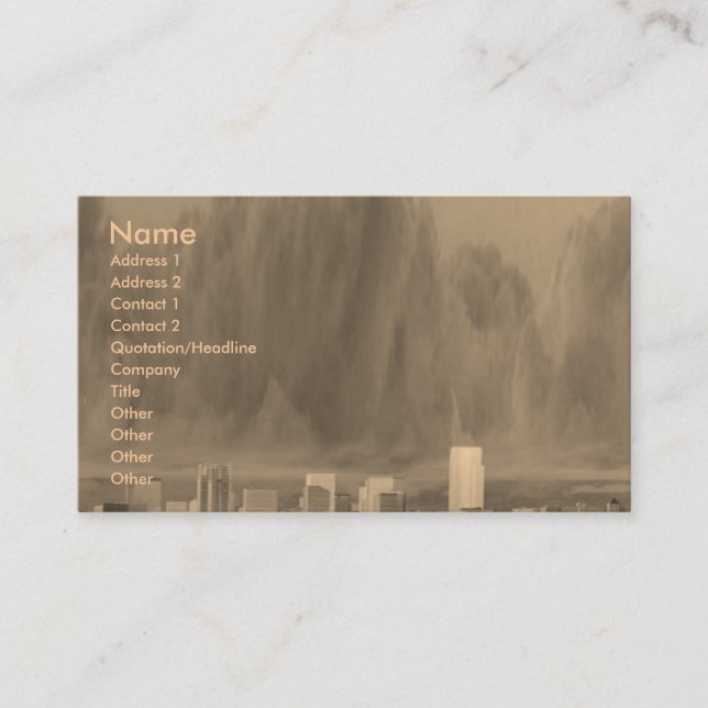 Big City Profile Card (Front)