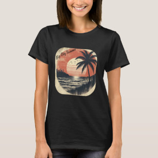 Big City Summer Sunshine Beach Tropical Retro Vibe T-Shirt