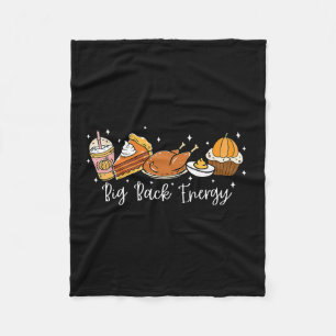 Big Ck Energy Retro Leg Day Turkey Thanksgiving Me Fleece Blanket
